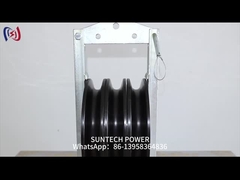 ট্রান্সমিশন লাইন Neoprene রেখাযুক্ত অ্যালুমিনিয়াম ট্রিপল কন্ডাক্টর স্ট্রিংিং ব্লক