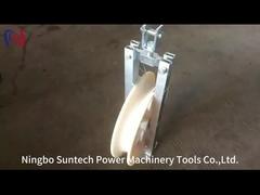 508mm 40KN একক নাইলন ওয়্যার পুলিং ব্লক কন্ডাক্টর স্ট্রিংিং ব্লক