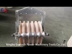 গ্রাউন্ডিং রোলার সহ 508 মিমি ট্রান্সমিশন লাইন কন্ডাক্টর স্ট্রিংিং পুলি ব্লক