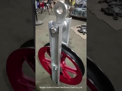 ট্রান্সমিশন লাইনের জন্য একক নাইলন চাকা কন্ডাক্টর পুলি স্ট্রিংিং ব্লক