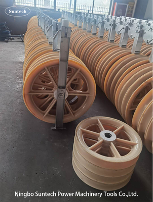 Dia 660mm একক শেভ নাইলন চাকা বান্ডিল কন্ডাক্টর স্ট্রিংিং ব্লক
