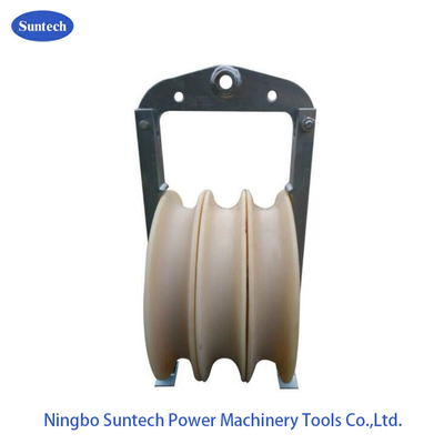 508 X 75MM 60KN ওভারহেড লাইন স্ট্রিংিং পুলি কন্ডাক্টর স্ট্রিংিং ব্লক