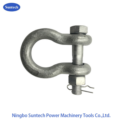 হট ডিপ গ্যালভানাইজড কার্বন স্টিল 120KN 16mm D Shackle