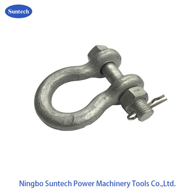 হট ডিপ গ্যালভানাইজড কার্বন স্টিল 120KN 16mm D Shackle