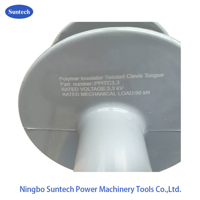 3.3KV 90KN টুইস্ট ক্লিভিস জিভ পলিমার লং রড ইনসুলেটর