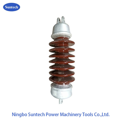 70KN 11KV সাসপেনশন টাইপ চীনামাটির বাসন লম্বা রড ইনসুলেটর