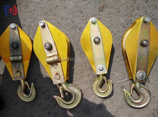 হালকা ওজন অ্যালুমিনিয়াম অ্যালোয় হাইজিং হ্যাকিং রিগিং জন্য নাইলন sheave সঙ্গে