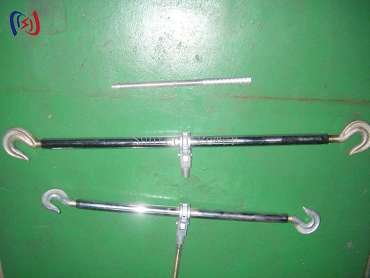 পাওয়ার লাইন টেনশনিং এবং সমর্থন জন্য ভারী দায়িত্ব ডুয়াল হুক ইস্পাত টার্নবাকল