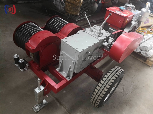 6.3-9KW পাওয়ার লাইন নির্মাণের জন্য ডাবল ড্রাম উইঞ্চ JJCS-50J