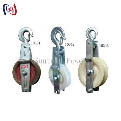 গ্রিড নির্মাণের জন্য 5kn-150kn রেট লোড এবং 660x560x100mm পুলির আকারের ভারী ডিউটি গ্রাউন্ডিং তার স্ট্রিংিং ব্লক