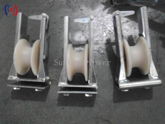 ওভারহেড পাওয়ার লাইনের জন্য নাইলন পুলি এবং কাস্টমাইজড পুলি ডাইমেনশন সহ উচ্চ টেনশন কন্ডাক্টর স্ট্রিংিং ব্লক