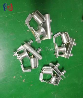 টেকসই কন্ডাক্টর স্ট্রিংিং ব্লক, বাঁক ব্যাসার্ধ R570 এবং এক বছরের জীবনকালের জন্য কাস্টমাইজড পুলির আকার