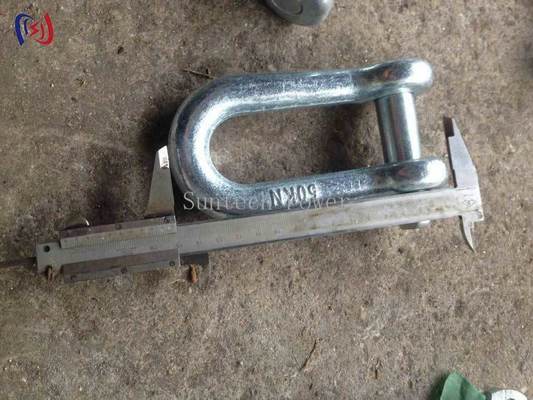 পাওয়ার লাইন নির্মাণের জন্য 100 মিমি শীভ প্রস্থ এবং 8-23 মিমি OPGW ব্যাস সহ ফোরজড উচ্চ শক্তি GXK শ্যাকল