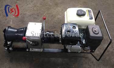 High Speed Fast Powered Winch with 3-5T Tractive Force and 5-24m/Min Traction Speed for Power Line Work