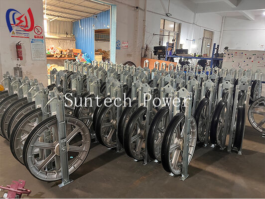 হাই ক্যাপাসিটি ট্রান্সমিশন লাইন কন্ডাক্টর ইনস্টলেশনের জন্য এমসি নাইলন শ্যাভ সহ ভারী দায়িত্ব 822 সিরিজ স্ট্রিংিং ব্লক