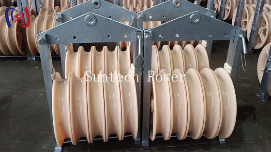 উচ্চ-চাপের বড় ব্যাসের ট্রান্সমিশন কন্ডাক্টর টানার জন্য ১০৪০ সিরিজ স্ট্রিংগিং ব্লক