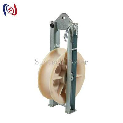 পেশাগত একক স্কিভ স্ট্রিং ব্লক 5-20KN নামমাত্র লোড এবং হালকা ওভারহেড কন্ডাক্টর স্ট্রিংয়ের জন্য অ্যালুমিনিয়াম স্কিভ সহ