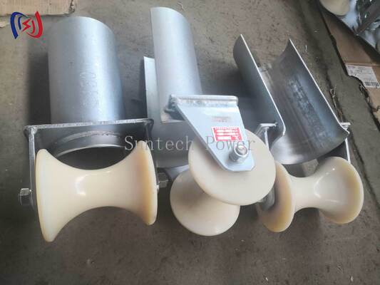 ডি সিরিজ ক্যাবল এন্ট্রি সুরক্ষা রোলার 80-200mm টিউব ব্যাসার্ধ সঙ্গে জারা প্রতিরোধী এবং কম ঘর্ষণ ক্যাবল টেনে জন্য