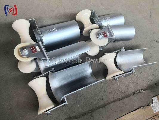 ডি সিরিজ ক্যাবল এন্ট্রি সুরক্ষা রোলার 80-200mm টিউব ব্যাসার্ধ সঙ্গে জারা প্রতিরোধী এবং কম ঘর্ষণ ক্যাবল টেনে জন্য