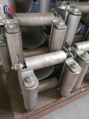 180 মিমি সর্বোচ্চ ক্যাবল ব্যাসার্ধ, 20 কেএন নামমাত্র লোড এবং ভূগর্ভস্থ ইনস্টলেশনের জন্য জারা প্রতিরোধী নকশা সহ পেশাদার ফ্রেমযুক্ত ক্যাবল রোলার