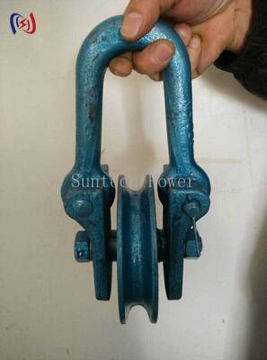 নিরাপদ ট্রান্সমিশন টাওয়ার উত্তোলনের জন্য 50-80KN নামমাত্র লোড এবং 160-190mm Sheave ব্যাসার্ধের সাথে পেশাদার লিফটিং পয়েন্ট ব্লক