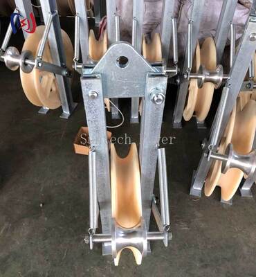 পেশাদার গ্রাউন্ডিং রোলার স্ট্রিংিং ব্লক অ-পরিবাহী ডিজাইনের সাথে ওপিজিডব্লিউ এবং 508 মিমি শেভ ব্যাসের ক্ষতি-মুক্ত ইনস্টলেশনের জন্য