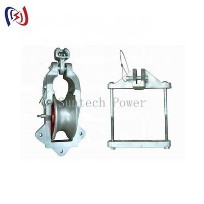 ইউনিভার্সাল স্ট্রিংিং ব্লক 178x76 মিমি স্কিভ ব্যাসার্ধ এবং 10 কেএন নামমাত্র লোড সহ বহুমুখী ওভারহেড কন্ডাক্টর ইনস্টলেশনের জন্য