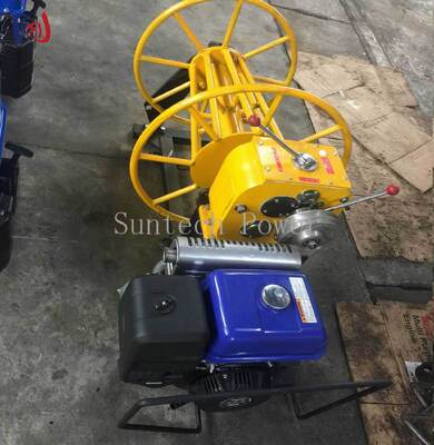 Professional Cone Take Up Machine with 10-30KN Rated Traction Gasoline Powered for Efficient Cable Winding and Storage
