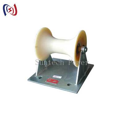 150-160 মিমি ভূগর্ভস্থ তারের ইনস্টলেশনের জন্য পেশাদার 5 কেএন রেটড লোড ক্যাবল গ্রাউন্ড রোলার কাস্টিং অ্যালুমিনিয়াম ক্যারিয়ার সহ