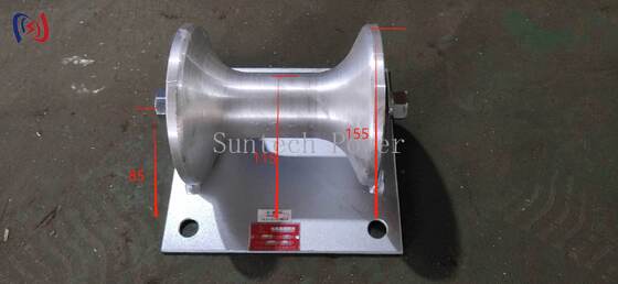 150-160 মিমি ভূগর্ভস্থ তারের ইনস্টলেশনের জন্য পেশাদার 5 কেএন রেটড লোড ক্যাবল গ্রাউন্ড রোলার কাস্টিং অ্যালুমিনিয়াম ক্যারিয়ার সহ