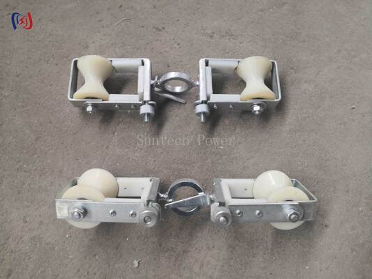 Double Sheave Block for OPGW Replacement | 2KN Lightweight Pulley for Transmission Line Maintenance
