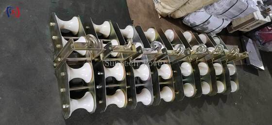OPGW স্ট্রিং ব্লক 10KN নামমাত্র লোড সহ R570 ফাইবার অপটিক ক্যাবল ইনস্টলেশনের জন্য বাঁক ব্যাসার্ধ