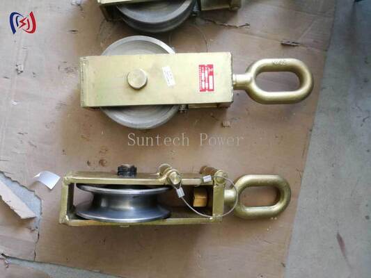 কন্ডাক্টর স্ট্রিংিং ব্লক 30-80KN নামমাত্র লোড এবং 140-180mm Sheave ব্যাসার্ধের জন্য উড়ন্ত লাইন কাজ