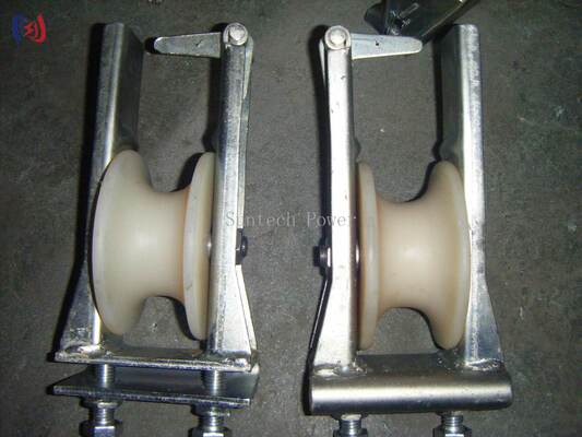5-20KN লোড এবং গ্যালভানাইজড স্টিল ফ্রেম সহ 25-400mm কন্ডাক্টরের জন্য ডাবল শেভ স্ট্রিংিং ব্লক