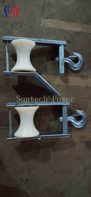 120x130mm Sheave আকার এবং ABC Bunched কন্ডাক্টর জন্য 5KN নামমাত্র লোড সঙ্গে এয়ার ক্যাবল স্ট্রিংিং ব্লক