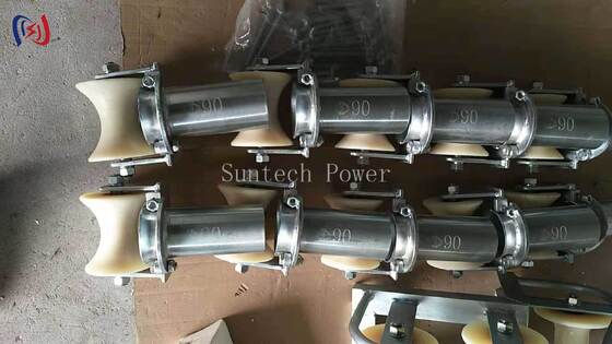 টিউব প্রবেশদ্বার সুরক্ষার জন্য 80-200 মিমি লকযোগ্য ক্ষয় প্রতিরোধী তারের রোলার পলি