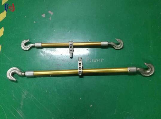 ডুয়াল হুক অ্যালুমিনিয়াম টার্নব্যাকল 10-50KN হালকা অ্যালুমিনিয়াম খাদ এবং অ্যানোডাইজড ফিনিস সহ নামমাত্র লোড