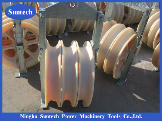 20KN Mc নাইলন 660mm বড় ব্যাসের স্ট্রিংিং পুলি ব্লক