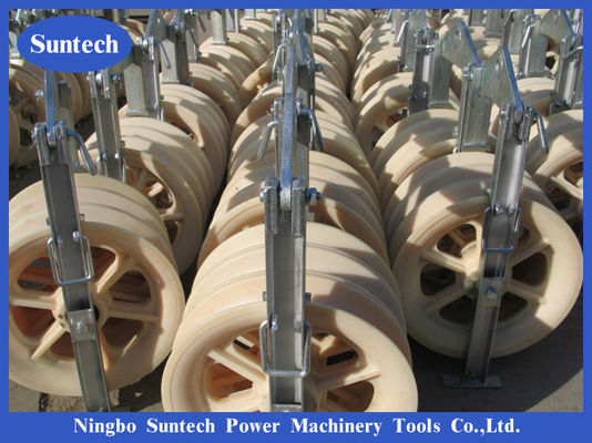 20KN Mc নাইলন 660mm বড় ব্যাসের স্ট্রিংিং পুলি ব্লক