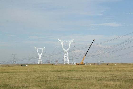 নির্মাণ সাইটের জন্য 35 66 110 220kv ট্রান্সমিশন লাইন অ্যাঞ্জেল স্টিল টাওয়ার
