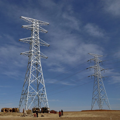 Galvanized Q255 Q355 ইস্পাত 330kV পাওয়ার লাইন টাওয়ার