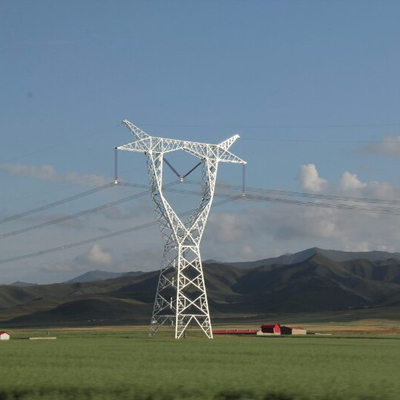 হট ডিপ Galvanization 132kv পাওয়ার ট্রান্সমিশন লাইন টাওয়ার