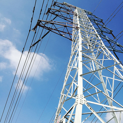 132kv ট্রান্সমিশন লাইন Galvanized ইস্পাত জাল টাওয়ার