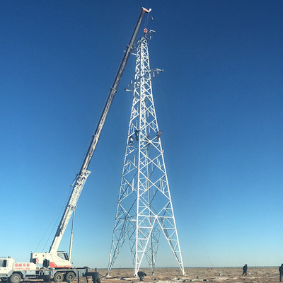 ক্রস রিভার এঞ্জেল স্টিল 35 66 110 220KV ট্রান্সমিশন লাইন টাওয়ার
