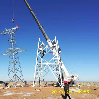 ক্রস রিভার এঞ্জেল স্টিল 35 66 110 220KV ট্রান্সমিশন লাইন টাওয়ার