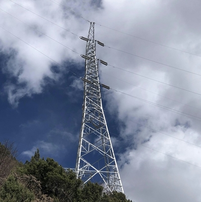 110 132kV 4 পায়ের কৌণিক ইস্পাত ল্যাটিস ট্রান্সমিশন টাওয়ার