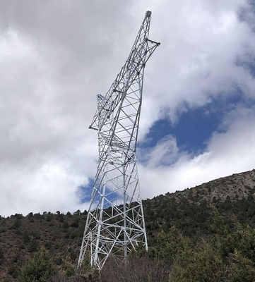 110 132kV 4 পায়ের কৌণিক ইস্পাত ল্যাটিস ট্রান্সমিশন টাওয়ার