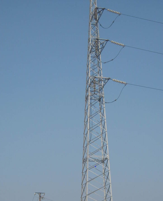 গ্যালভানাইজড 33KV ট্রান্সমিশন লাইন স্টিল ল্যাটিস টাওয়ার