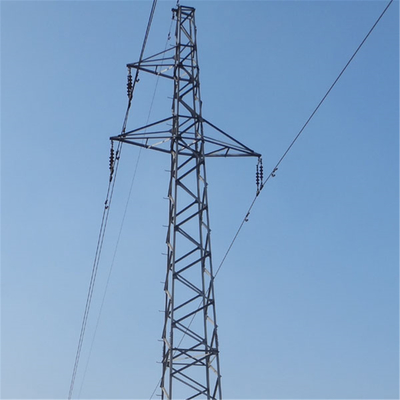 গ্যালভানাইজড 33KV ট্রান্সমিশন লাইন স্টিল ল্যাটিস টাওয়ার