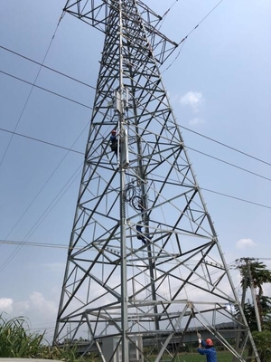 অ্যাঙ্গেল স্টিল Q355B Q255B 110KV ল্যাটিস ট্রান্সমিশন টাওয়ার
